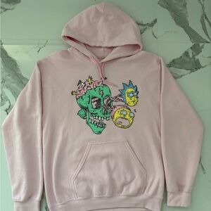 Pink Rick and Morty Hoodie